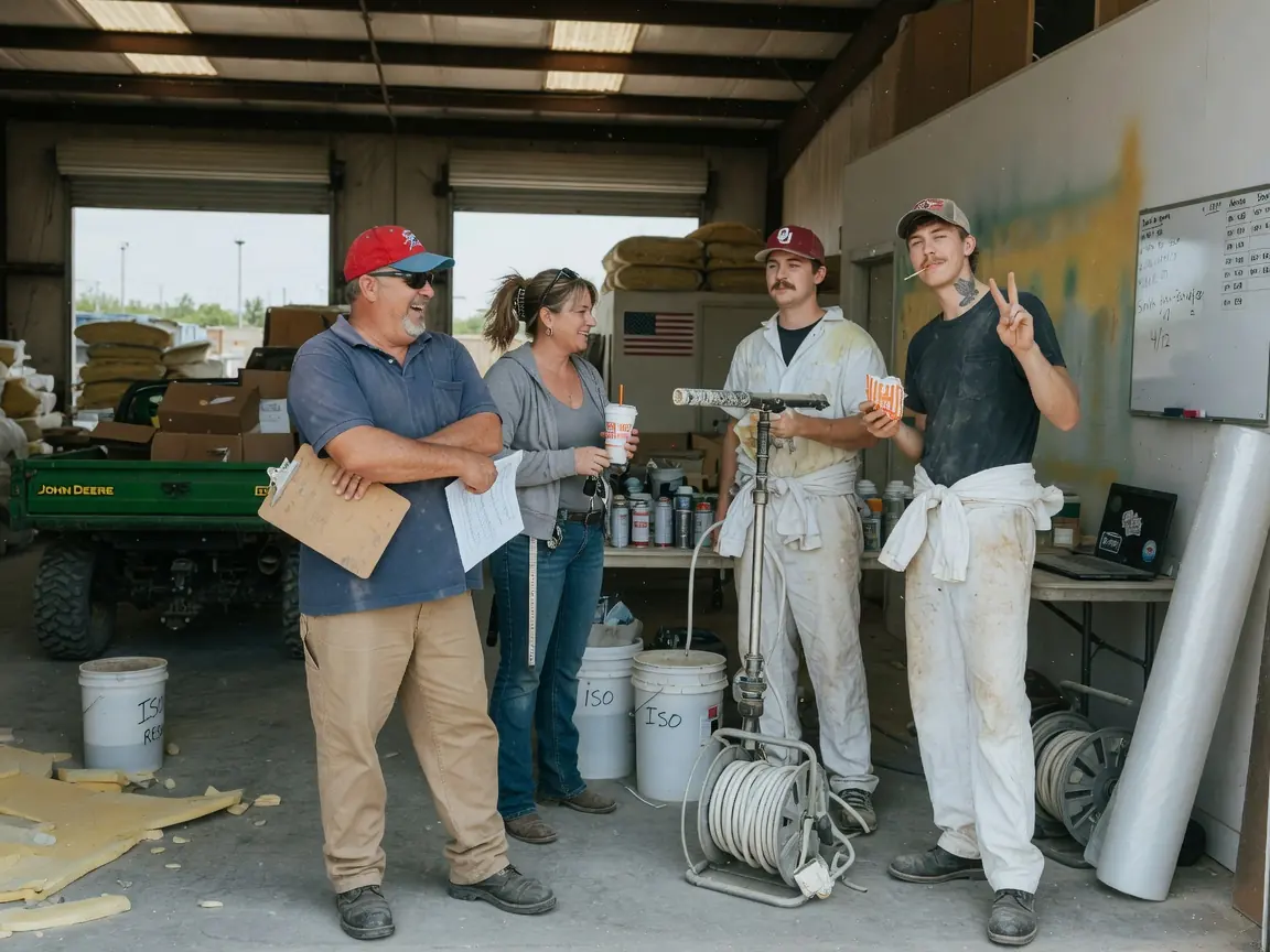 Attic insulation contractor team in Oklahoma City