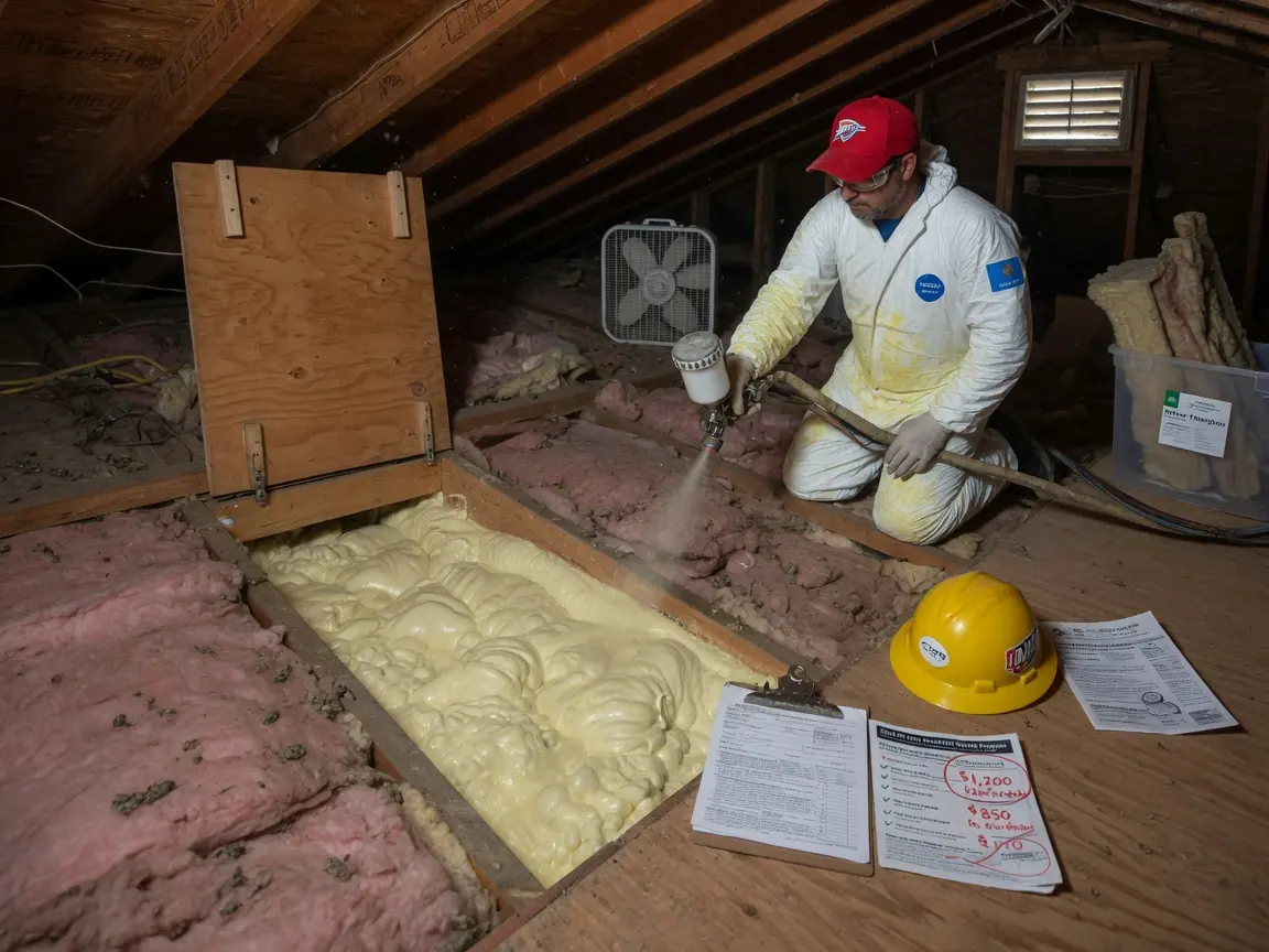 Attic insulation in Edmond, OK