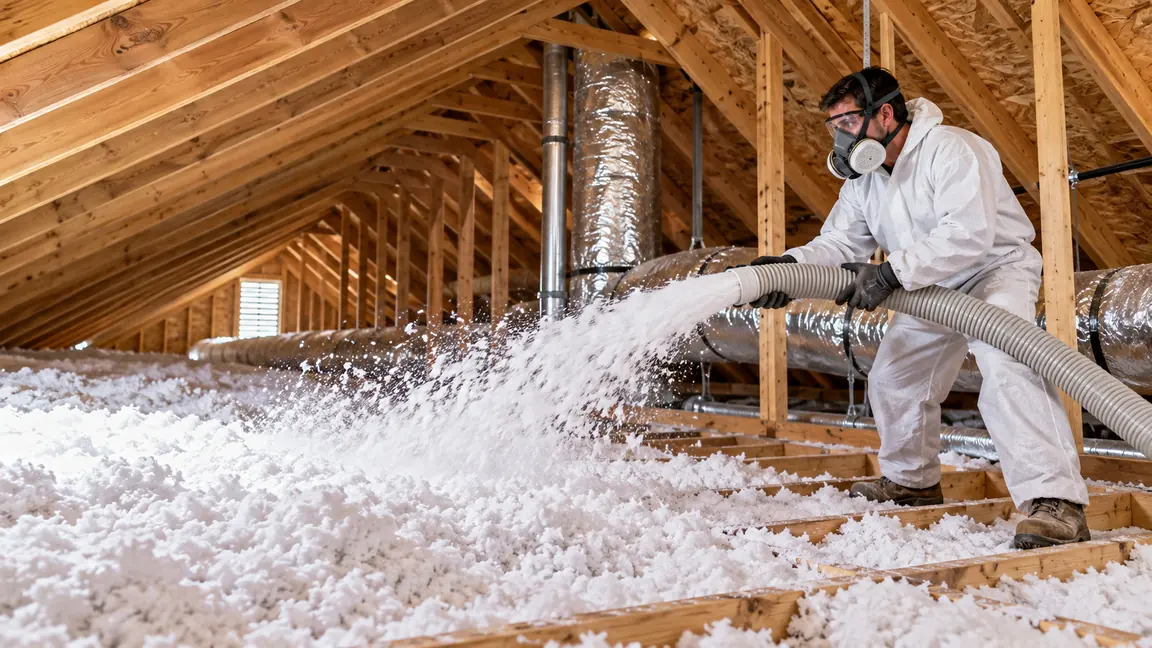 Attic insulation in Del City, OK