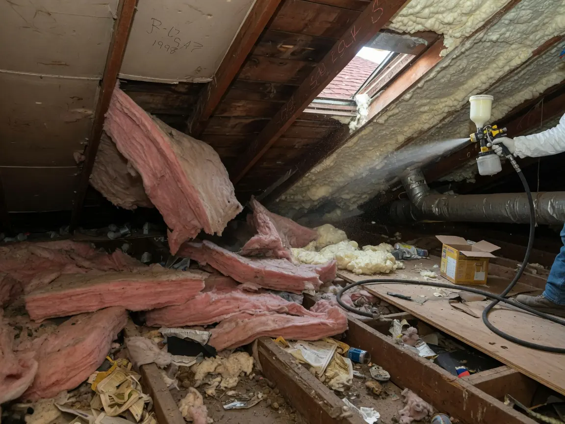 Attic insulation in The Village, OK