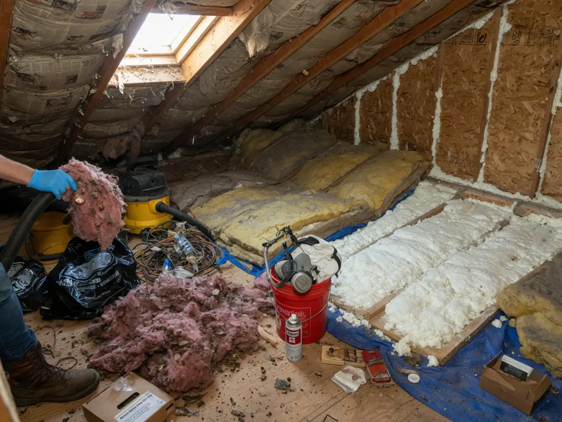 Attic insulation in Moore, OK
